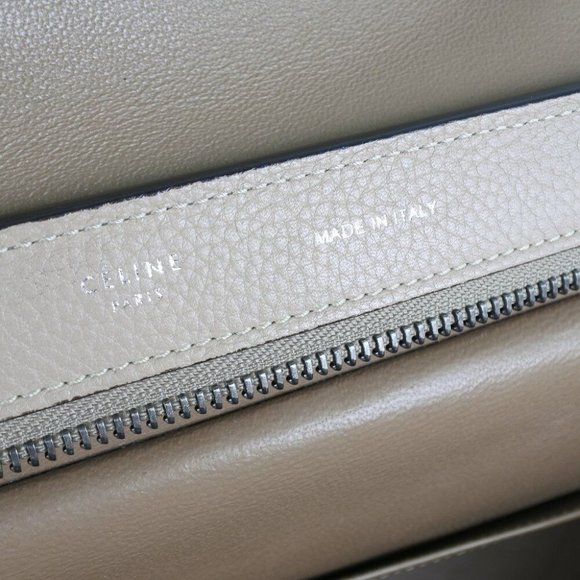 CELINE 2WAYShoulder Trapeze Handbag Dune gray leather - Picture 5 of 12